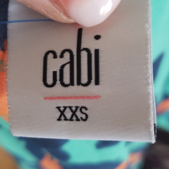 CAbi "RITA" Green/Black/Orange Short Sleev… - Picture 9 of 10
